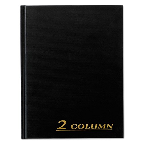 Adams ARB8002M Account Book, 2 Column, Black Cover, 80 Pages,