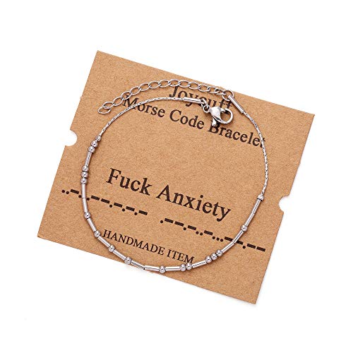 Morse Code Bracelets for Women Funny Anxiety Inspirational Christmas Birthday