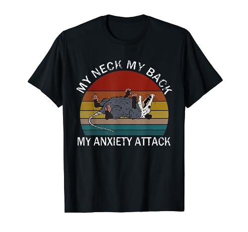 My Neck My Back My Anxiety Attack Opossum Sunset T-Shirt
