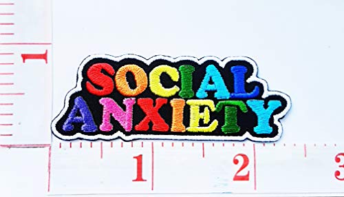 (1 x 2.25 in) Social Anxiety Patch Flower Power Cartoon